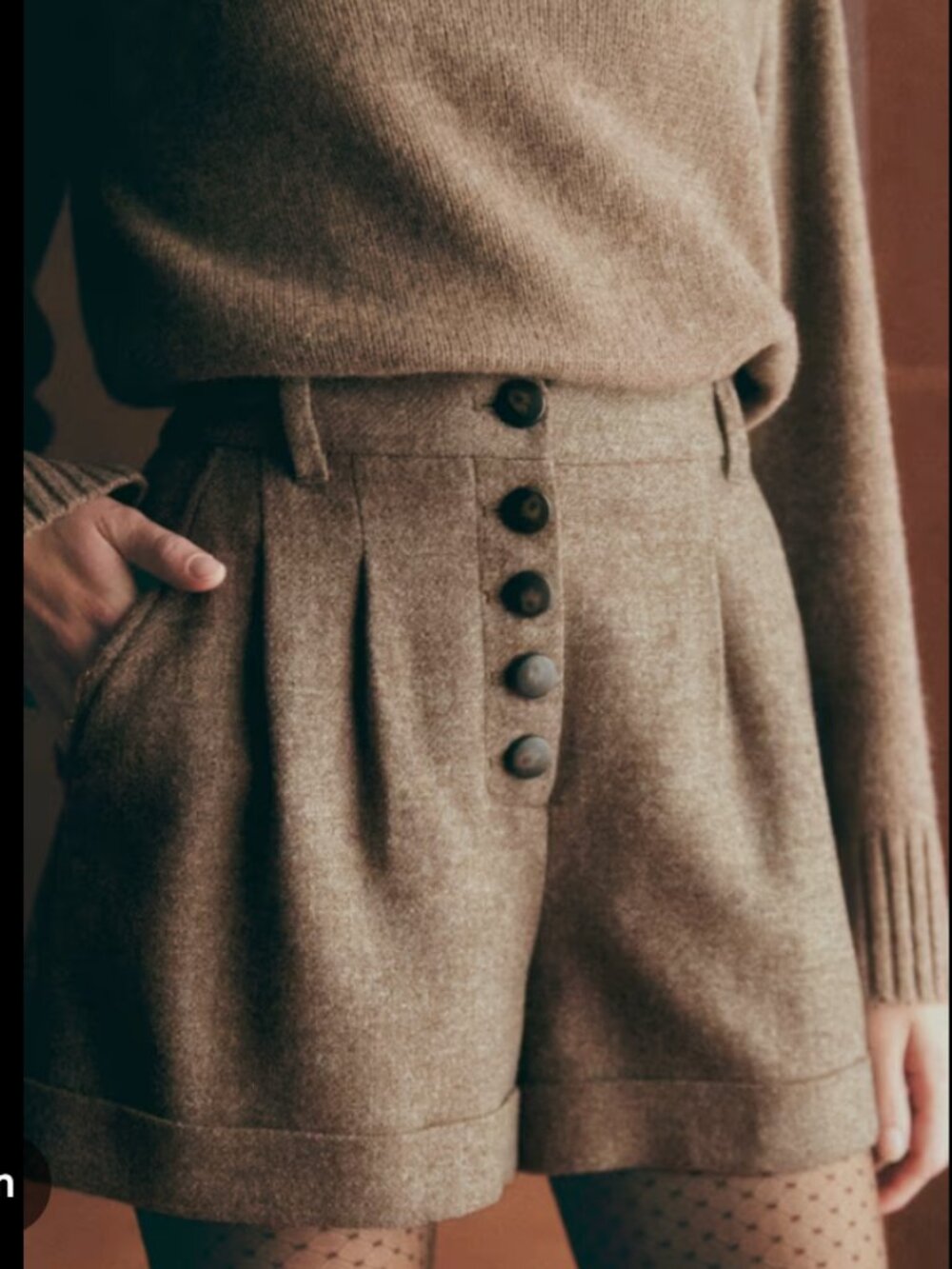 Sézane Wallace Shorts High-Waist Charcoal Gray Tailored Shorts